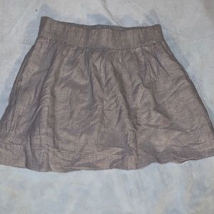 J Crew- classic cotton lined skirt - with pockets and cinch waist